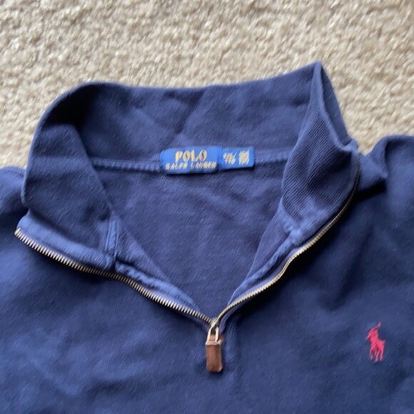 Polo Ralph Lauren Estate Rib Quarter Zip Sweater Men’s XXL – Navy - Picture 3 of 4